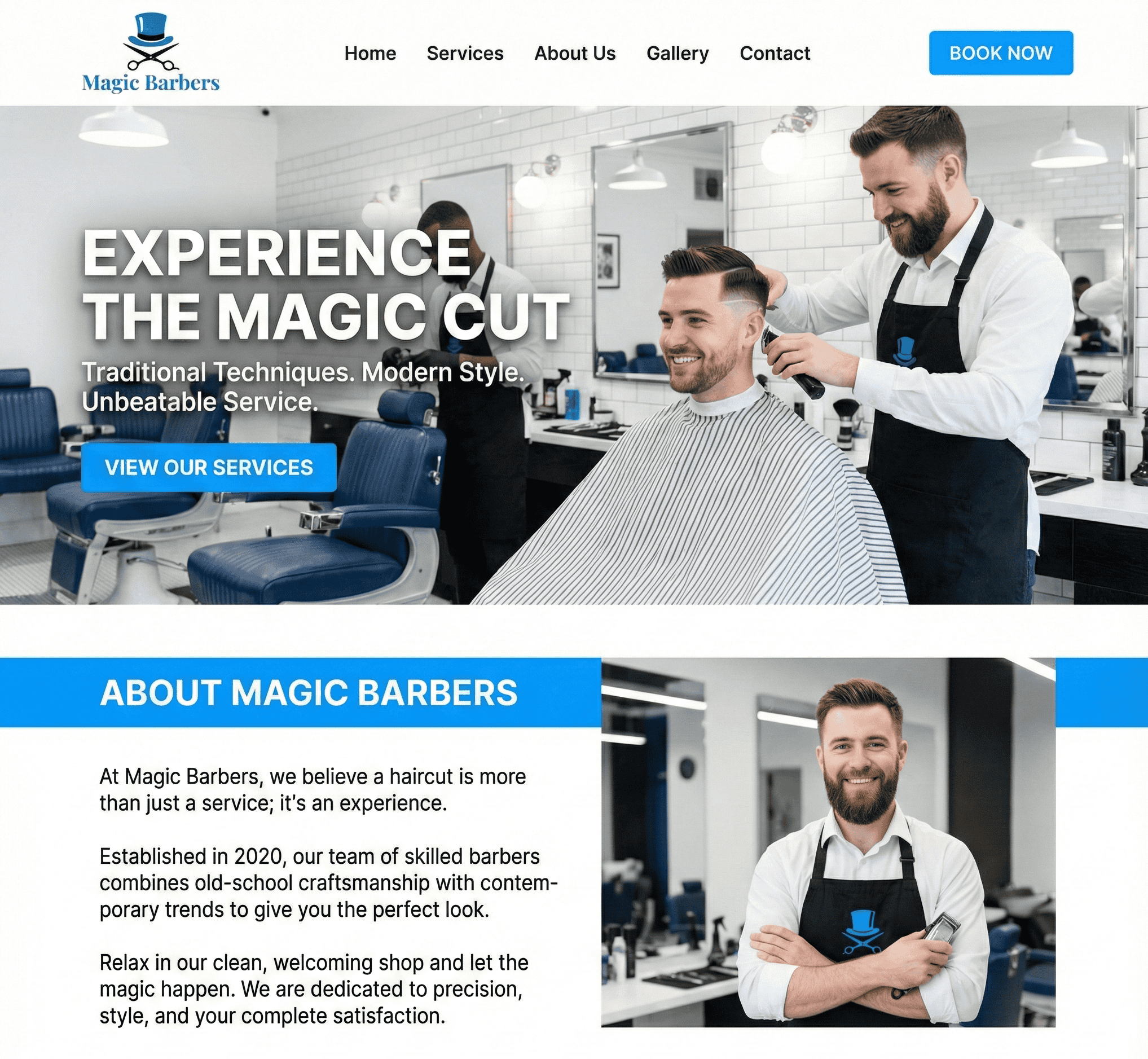 Magic Barbers' Website